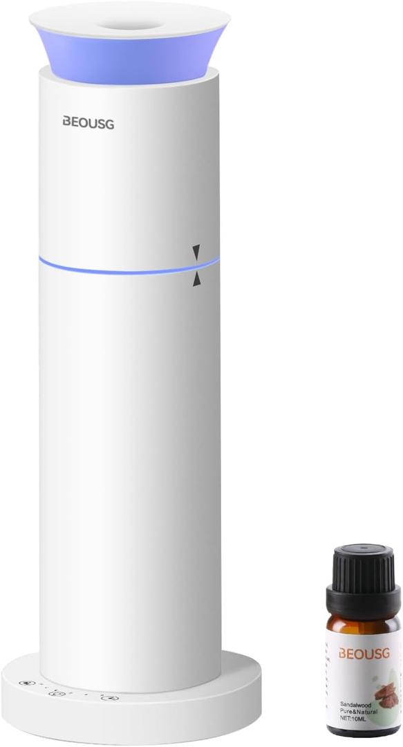 Waterless Essential Oil Diffuser for Home,Scent Diffusers with 3 Timer Settings, 3 Mist Levels for Spas Room Studio Office