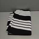 Black and White Striped Rug (27.5 x 43 Inches),Black and White Outdoor Rug, Hand-Woven Striped Rug Indoor/Outdoor Area Rug Front Door Floor Mat for Farmhouse/Porch/Living Room.