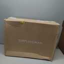 simplehuman 40 Liter / 10.6 Gallon Slim Kitchen Step Trash Can With Secure Slide Lock, White Plastic