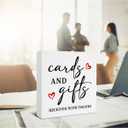 2 x Cards and Gifts Sign for Wedding - Cards and Gifts Wooden Sign Wedding Reception and Event Party Table Decor - 5 X 5 Inches