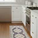 Laura Ashley Taupe Florence Medallion Machine Washable & Slip Resistant 2'2" x 5' Runner Rug