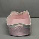 Large Storage Baskets for Shelves, Closet Organizers Bins for Clothes Blanket Towels, Baby Nursery, Toy Baskets Box, Woven Rope Baskets, 17 x 13 x 7.5, 2 Packs Woven Pink