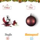 100ct Christmas Balls Tree Ornaments, Shatterproof Christmas Tree Decorations Set with Reusable Hand-held Gift Package for Holiday Xmas Tree Decor (Brown)