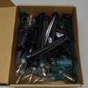 C9 LED Christmas Pathway Lights, 38 Feet Outdoor String Lights with 25 LED Bulbs and Marker Stakes, Waterproof Connectable Christmas Walkway Markers Light for Outside Driveway Yard Garden Patio Lawn