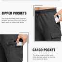 Rdruko Men's Fleece Joggers Pants Winter Warm Sweatpants with Zipper Pockets Athletic Running Gym Workout (Gray, L)