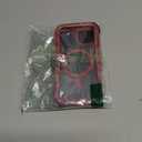 Defender for Clear iPhone 13 Case with Belt Clip Holster + 2 Screen Protectors, Compatible with MagSafe, Anti-Yellowing, Full-Body Phone Cover for iPhone 13 Case (Clear & Red)