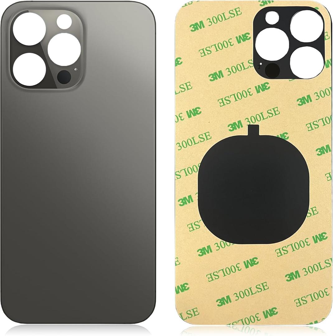 Back Glass Replacement for iPhone 13 Pro (A2638 A2483 A2636 A2639 A2640) All Carriers NO Repair Tool Set (for 13 Pro Black) (Black)