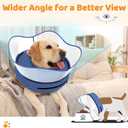Supet Raised Inflatable Dog Cone Alternative Collars for After Surgery, Dog Donut Collar After Surgery, Soft Pet Cone for Small Medium Large Dogs to Stop Licking