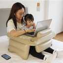 Inflatable Lap Pillow: Ultimate Comfort for Gaming, Reading & Couch Rest  Portable, Foldable Arm Rest Pillow for Adults (Beige)