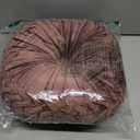 Drydiet 1 Pcs Round Throw Velvet Pillows Decorative Pleated Throw Pillows Diameter Accent Pumpkin Boho Chair Cushion for Couch Sofa Home Decoration (Dusty Rose,15'')