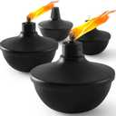 ZSPENG 4 Pack Metal Table Top Torches,23.5 oz Citronella Torches for Outside,Refillable Flame Light Torch with Wicks and Covers for Party, Garden Decor,DIY