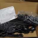 FOLLOOK Cucumber Trellis, 67" Tall Obelisk Garden Trellis for Climbing Plants Outdoor Plastic-Coated Metal Support for Flower Vine Vegetable Tomato Cage Cucumebr Trellis Raised Bed, Black, 2 Pack