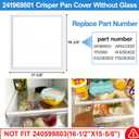 Upgraded 241969501 Shelf Frame without Glass Refrigerator Compatible with Frigidaire Shelf Replacement Parts Frigidaire Gallery Shelf Replacement LFSS2612TF0 FGHS2631PF4A FFSS2615TS0 Drawer Shelves