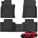 Auxko All Weather Floor Mats Fit for Toyota Camry 2025 2026 Include Hybrid LE/SE/XLE/XSE TPE Liners Camry Accessories All Season Guard Odorless Anti-Slip Floor Mats Black