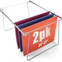 Officemate Hanging File Frame, Letter Size (Fits 2427), Adjustable Heavy-Duty Steel File Drawer Organizer for Desks, Cabinets & Shelves, Set of 2 (91999)