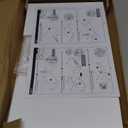 BONTEC Wooden Monitor Stand Riser, 2-Tier Desk Shelf with Storage Organizer, Ergonomic Computer Stand with Cable Management, Cellphone Holder, White, 16.5 Inch, White