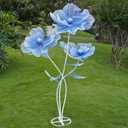 Giant Flowers for Decoration with Stand,Oversized Artificial Flowers for Wedding Ceremony Decor,Retail Store Visual Merchandising,Garden Party,Photography Backdrop Props (Gradient Blue)