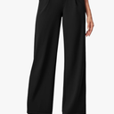 IUGA Womens Dress Pants Wide Leg Pull On Stretchy Work Pants Women High Waisted Business Casual Trousers with Pockets XXL