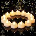 Raycare 50 Pack Battery Operated Tea Lights Candles, Long Lasting Fake Candles, Flameless LED Tea Lights, Electric Candle for Wedding, Centerpieces, Home Decor, Halloween, Christmas