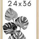 Americanflat 24x36 Poster Frame with Polished Plexiglass - Epic Collection - Gallery Wall Frames with Engineered Wood - Wide Photo Frame for Wall Display - Natural Oak