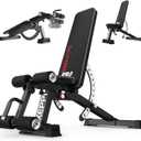 Keppi 1200LB Weight Bench, Heavy Duty Bench1000 PRO Adjustable Workout Bench Press Set for Home Gym Strength Training, Removable Foot Catch for Incline Flat Decline Sit Up Bench for Full Body Fitness