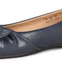 Amazon Essentials Women's Pointed Toe Bow Ballet Flats, Navy, 13