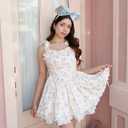 Mouse Ears Headbands for Women Blue Bow Mouse ear Headband Sequin Hairbands Birthdays Party Hair Accessories