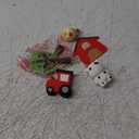 JeVenis Farm Birthday Decorations Cow Pig Chicken Cake Farm Animal Cupcake Toppers