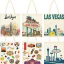 6 Pcs Tote Bag Watercolor City Souvenir Gift Women Travel Gifts Grocery Shopping Bag