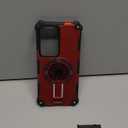 Magnetic Case for Galaxy S25 Ultra, Built-in Stand [Compatible with Mag-Safe] Shockproof Protective Cover Case for Samsung Galaxy S25 Ultra Red