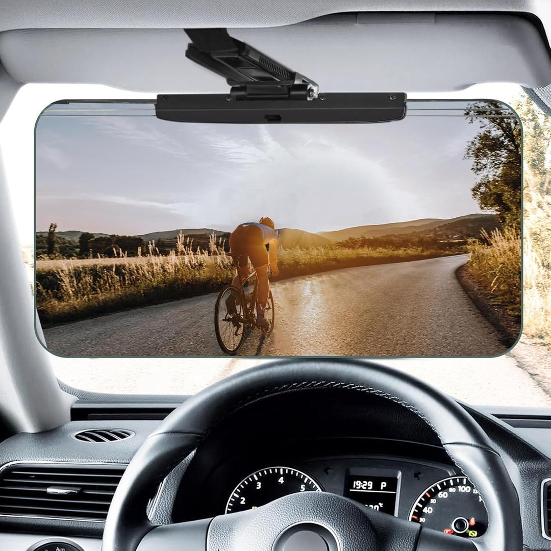 Sun Visor Extender for CarsAdjustable Car Visor Extender Sun Blocker Polarized Car Sun VisorSafe Driving Extension for Glare/UV Clip on Sun Visors for Cars, Universal (Universal, L)