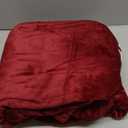 Tefici Electric Heated Blanket Throw, Super Cozy Soft 2-Layer Flannel 50" x 60" Heated Throw with 3 Heating Levels & 4 Hours Auto Off, Machine Washable, ETL&FCC Certified, Home Office Use, Red