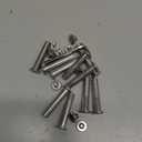 PATIKIL M6x6mm Hex Chicago Screws 8x40mm, 10Pcs 304 Stainless Steel Metric Hex Drive Socket Cap Binding Post Screw Posts for Scrapbook Leather Belt Album Furniture Repair, Silver