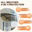 Door Awnings Exterior, 40x80in UV/Rain Proof Canopy for Outside