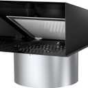 10 Inch Hooded Wall Vent, Dryer Wall Vent Cover Outside with Screen & Damper, Hooded Wall Exhaust Vent Cover, Outdoor Air Vent Cap for Range Hoods/Kitchen/Bathroom/Laundry/Basements/Garages, Black