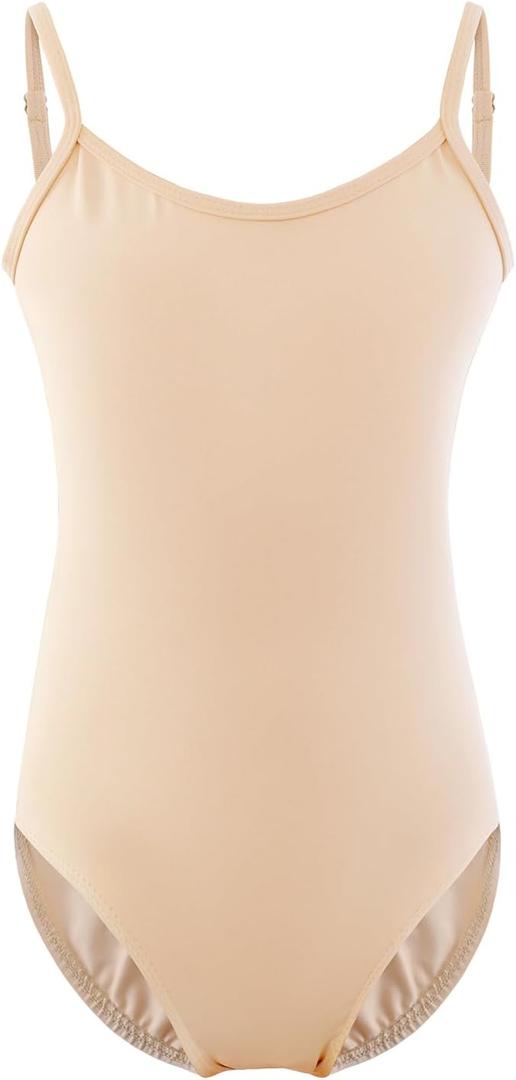 XiaoMoSha Gymnastics Leotards for Girls Toddlers Biketards Dance Toddler Ballet Leotard (Beige, 16)
