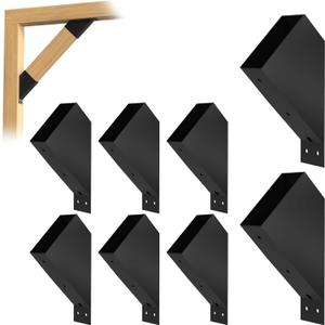 8Pcs 45 Degree Angle Brackets for Pergola Kits - Heavy-Duty Metal Gazebo Brackets & 2x4 Wood Connector, Universal DIY Pergola Bracket Kit with Lumber Compatibility