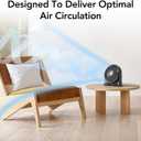 Comfort Zone 11-Inch High-Velocity Tabletop Air Circulator Fan, Quiet Personal Fan with 3 Speeds & 90 Adjustable Tilt  Portable Desk Fan for Home, Bedroom, or Office, Black