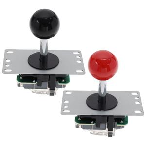 Create idea 2Pcs 5 Pin 8 Way Arcade Joystick Replacement Fighters Joystick Fit for Arcade Game Machines Ball Top Handle Controllers Accessories