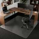 Chair Mat for Carpet, YOOMAYA 46" x 60" Office Chair Mat for Carpeted Floors, Easy Gliding Under Desk Carpet Protector, Slip Resistant Heavy Duty Plastic Floor Mat for Home, Gaming, Study Room (Clear)