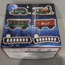 Christmas Train Set for Under The Tree with Lights, Music, Sounds, and Steam  Electric Train with On/Off Button, Smoke, Tracks  Perfect Holiday or Birthday Gift for Boys, Toddlers Ages 3+ Year Olds