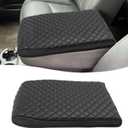 KBH Center Console Armrest Cover for Chevy Silverado & GMC Sierra 1999-2007, Avalanche & Suburban & Tahoe 2002-2006, Jump Seat, Vinyl Leather, Anti-Scratch, Black