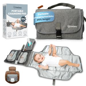 Portable Changing Pad - Changing Pad Travel Extra Long Waterproof with Storage and Wipes Pocket - Foldable Baby Diaper Changing Pad - Portable Changing Station for Travel, On-the-Go Parents & Newborns