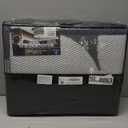 VKLIVING 8'x10' Outdoor Patio Rug, Grey-Floral, Waterproof, Modern Style, Flat Woven, Floral Pattern, Polypropylene, Area Rug, Spot Clean Only