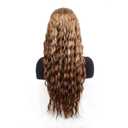Long Curly Wig For Women, Blonde Mixed Brown Color, 28 inch Long Wavy Wig, Heat Resistant Synthetic Hair Mixed Ombre Blonde For Cosplay Daily Party Use