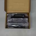 12 Pack 5 Inch 128 mm Matte Black Square Cabinet Handles with Base Plate Aluminum Cabinet Pulls Drawer Pulls Sliding Door Pulls Black Cabinet Handles