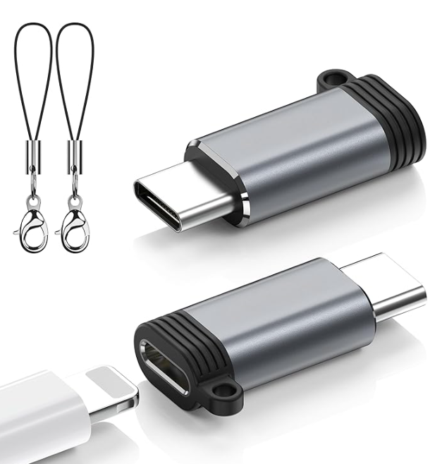 LERTOSEN Lightning to USB C Adapter 2 Pack, Fast Charging & Data Sync for iPhone 15/16/17 Pro/Pro Max, Charger Adapter Accessory (Not for Audio/OTG)