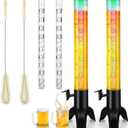 2pcs Mimosa Tower, 100oz/3L Drink Tower Dispenser with Ice Tube and LED Light, Tabletop Beer Dispenser (2pcs)