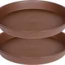 2 Pack of Plant Saucer 19", 2.3" Depth, 18 19 inch Plant Tray Saucer, Plant Dish for The Garden, Large Plant Saucer (19", Chocolate)