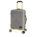 Hurley Torx Hardside Spinner Luggage, Light Grey Neon, Carry-On 21-Inch